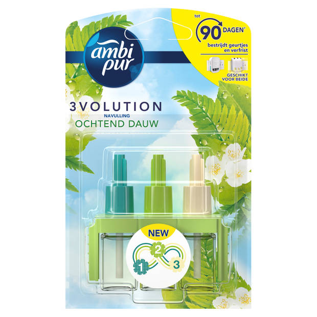 Ambi Pur 3Volution Elektrische Luchtverfrisser Navulling Ochtend Dauw 20ML