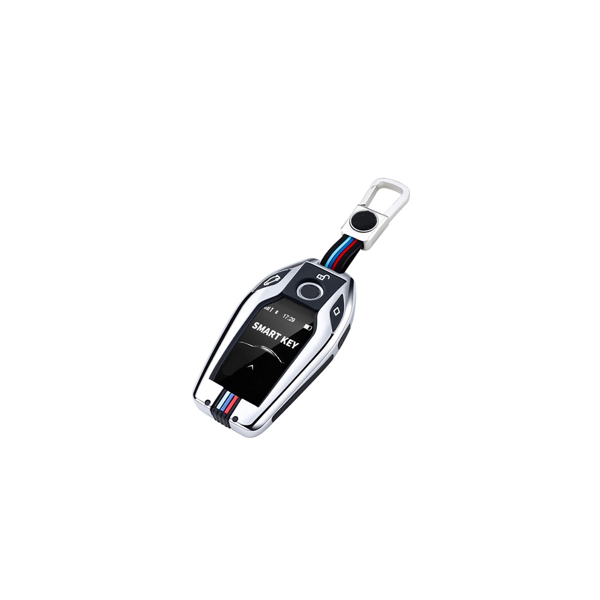 BMW nøkkelbrikkedeksel for BMW 3-serie, 5-serie, 7-serie, 1-serie Sølv