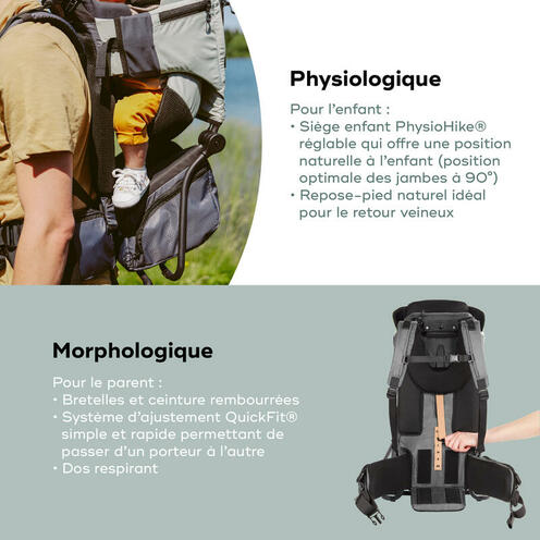 Porte-bébé de randonnée Moov & Hike - Vert Sauge - BABYMOOV