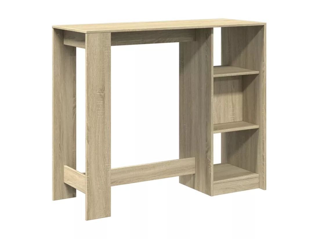 Table de bar avec étagère chêne sonoma bois d'ingénierie