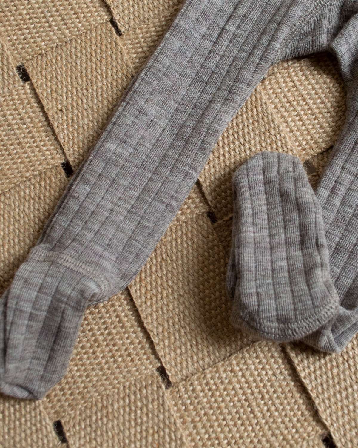 Leggings med fot – 100% Merino – Rib – Basic