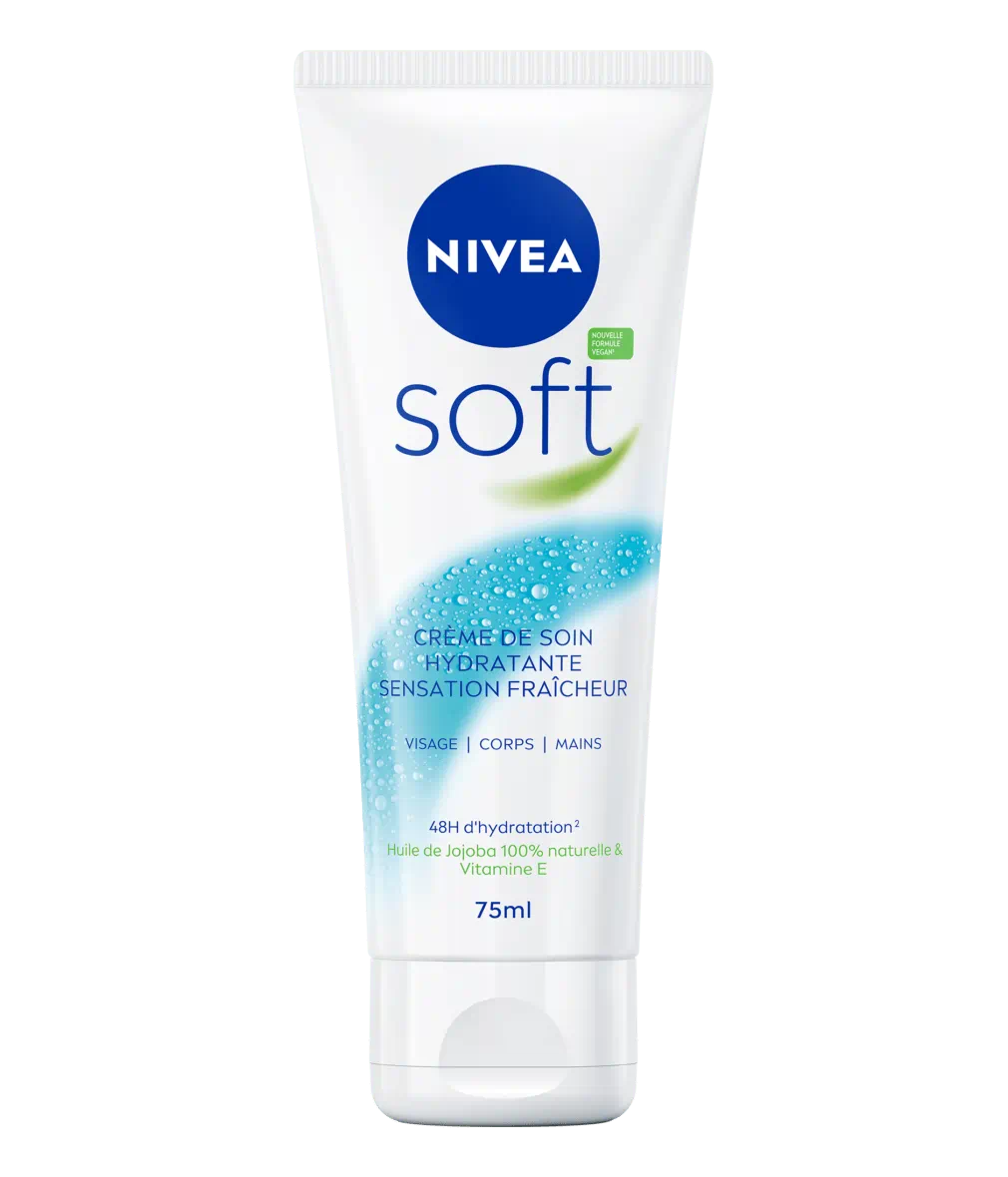 NIVEA SOFT CRÈME SENSATION FRAICHEUR VISAGE CORPS & MAINS 75ML