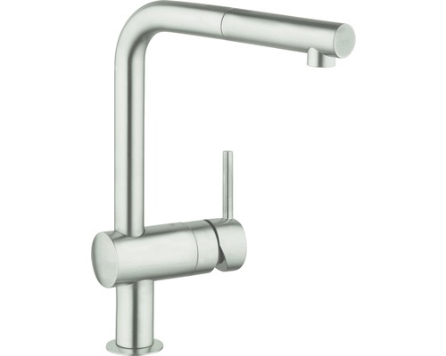 GROHE keukenkraan met handdouche MINTA supersteel mat 32168DC0