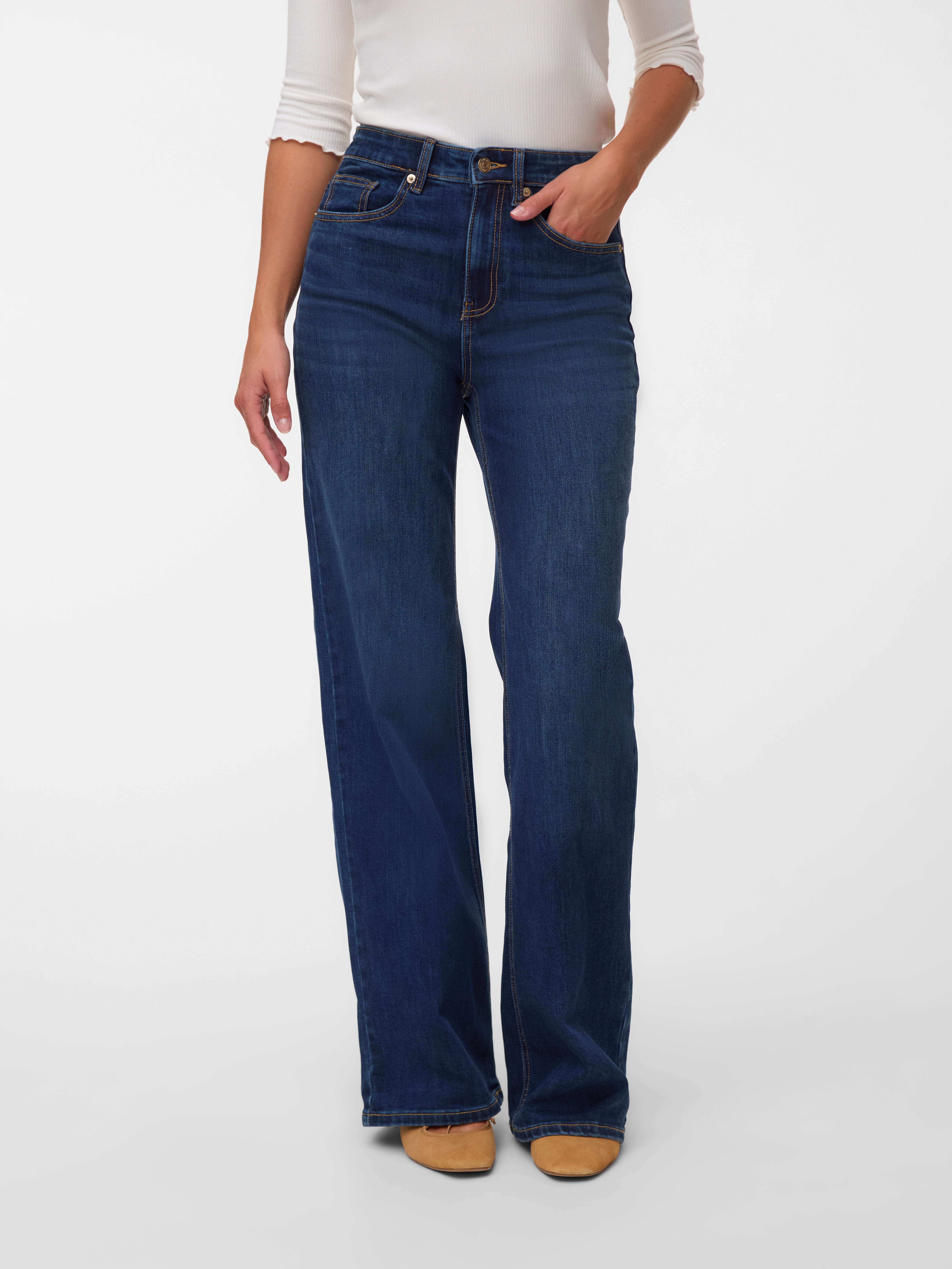 VMOLIVIA High rise Wide leg fit Jeans