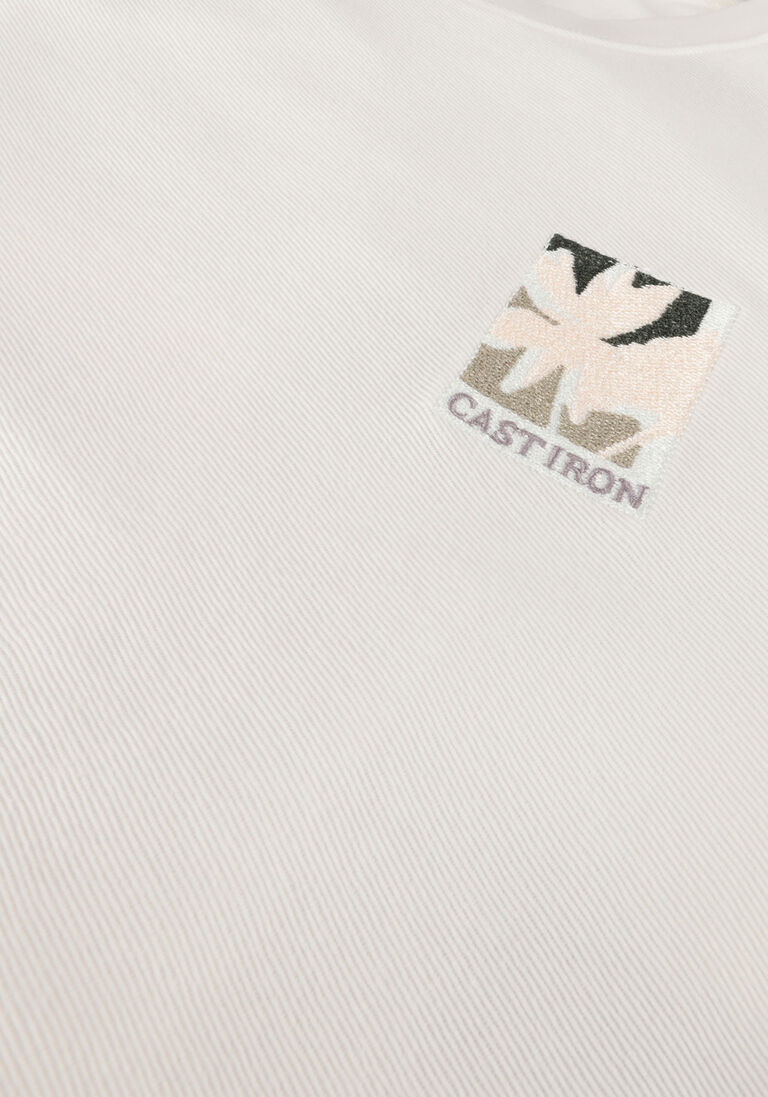 CAST IRON gebroken wit cast iron t-shirt short sleeve r-neck regular fit cotton twill