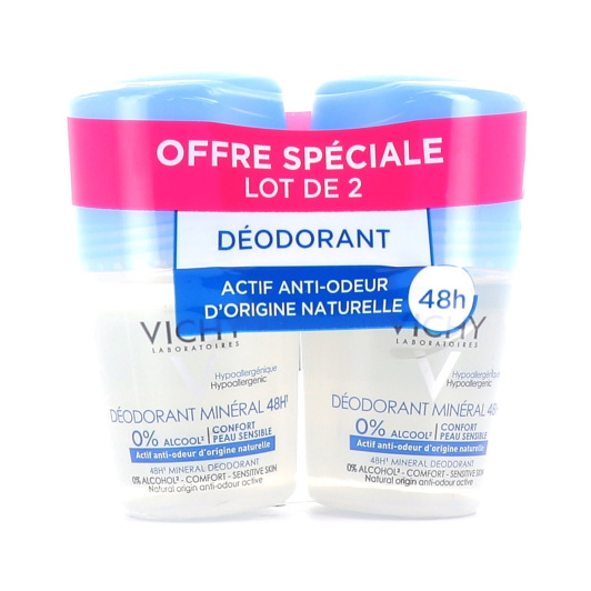 Déodorant minéral 48h sans sels d'aluminium Vichy