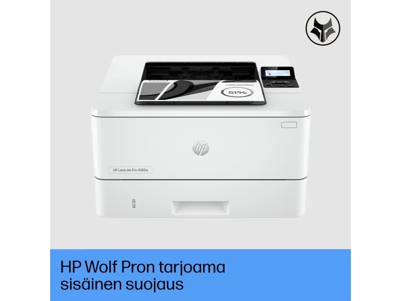 HP LaserJet Pro 4002dw - Printer - S/H - Duplex - laser - A4/Legal - 4800 x 600 dpi - op til 40 spm - kapacitet: 350 ark - USB 2.0, Gigabit LAN, Bluetooth, Wi-Fi(n)