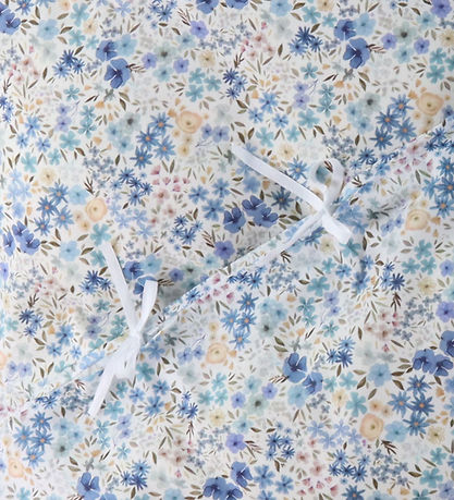 Nørgaard Madsens Bettwäsche - Junior - Weiß m. Blaue Blumen