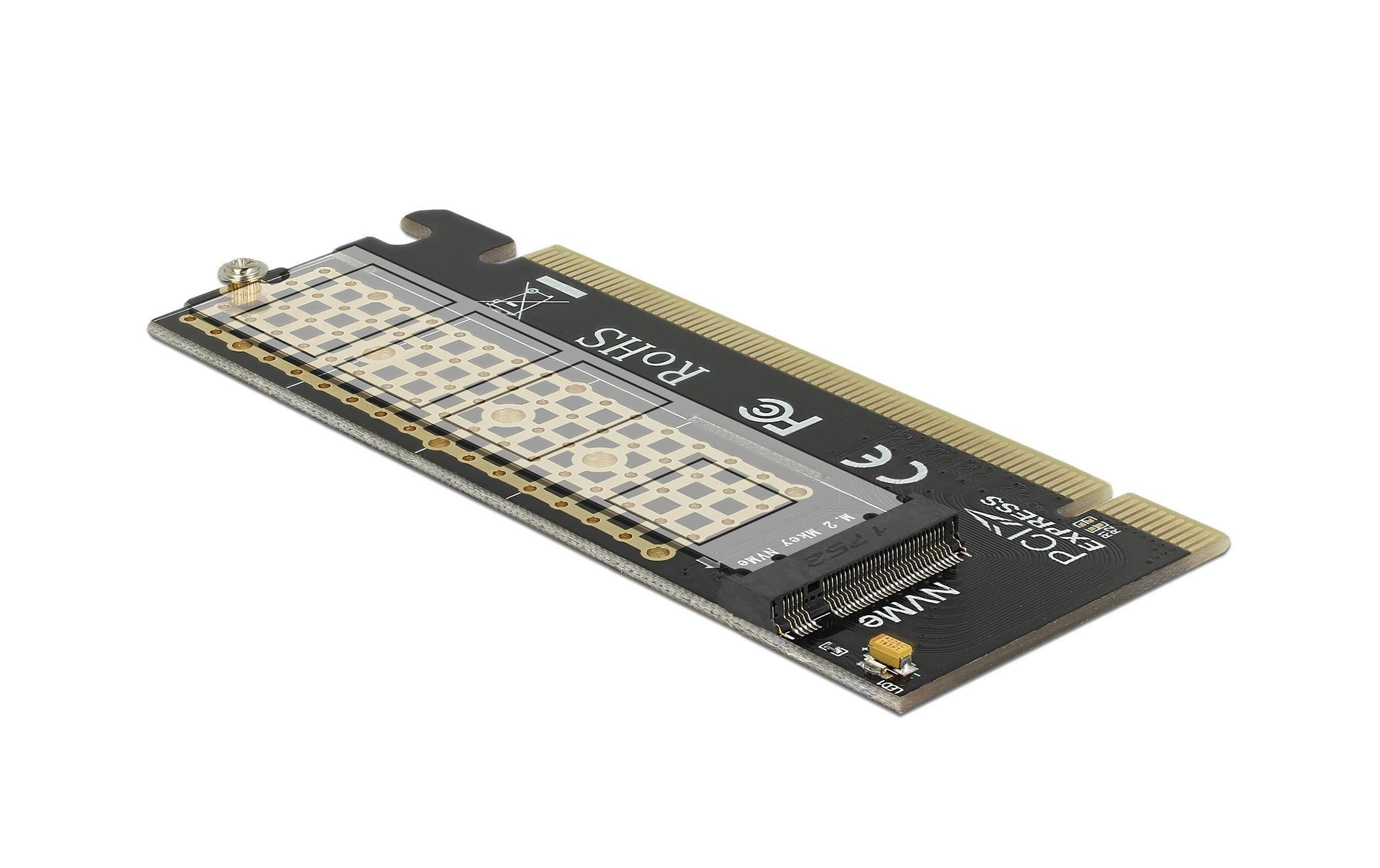 PCIe x16 – M.2, NVMe, Key MDelock PCI Express x16 Karte zu 1 x NVMe M.2 Key M