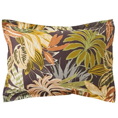 Linge de lit satin motif tropical
