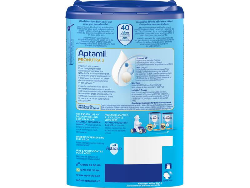 Aptamil Folgemilch Pronutra 3, 800g Folgemilch, Pronutra 3, 1 x 800g