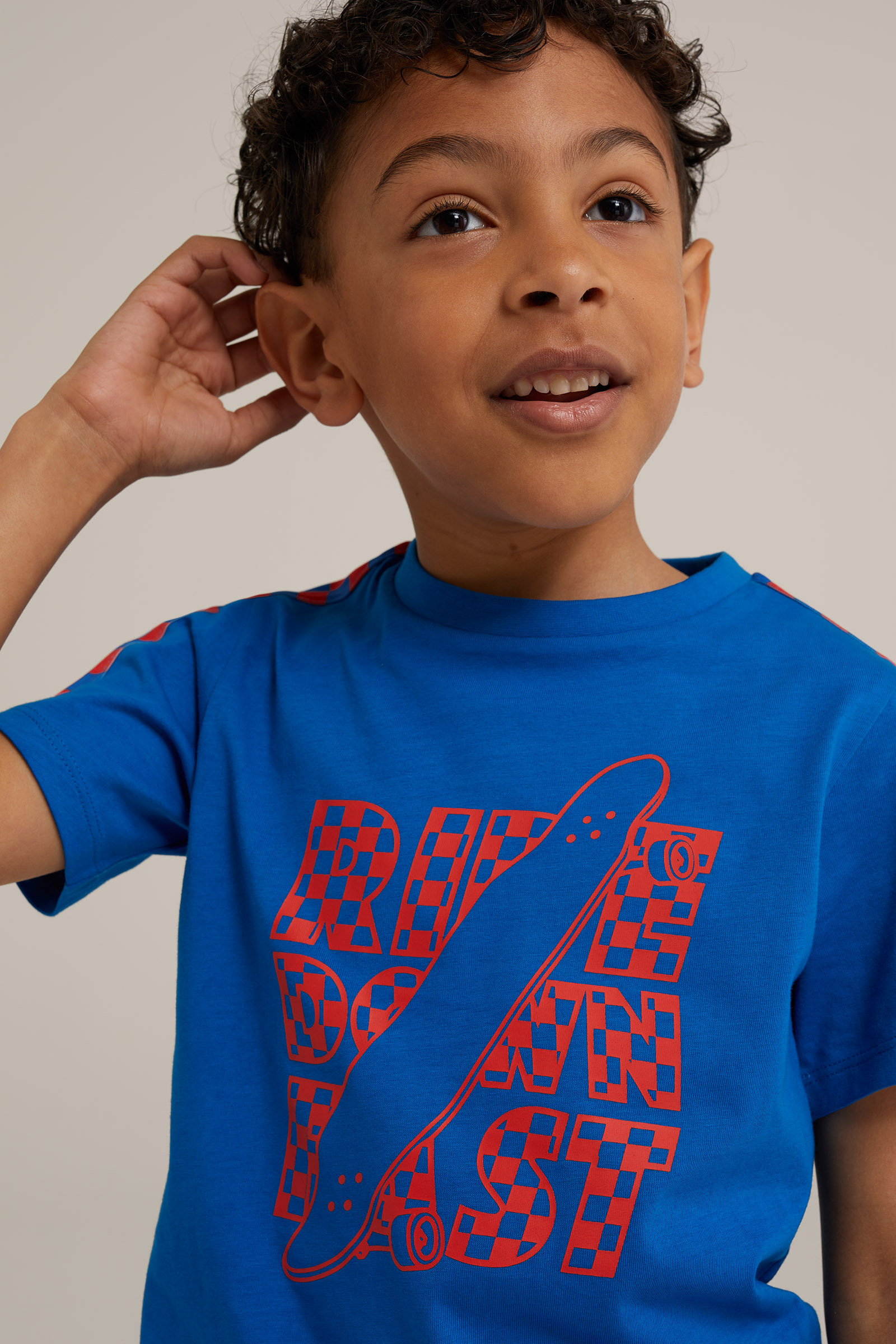 Jongens sweatshort met tapedetail WE Fashion Blauw