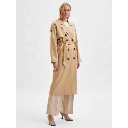 Selected Femme New Bren Trenchcoat, Cornstalk, 42