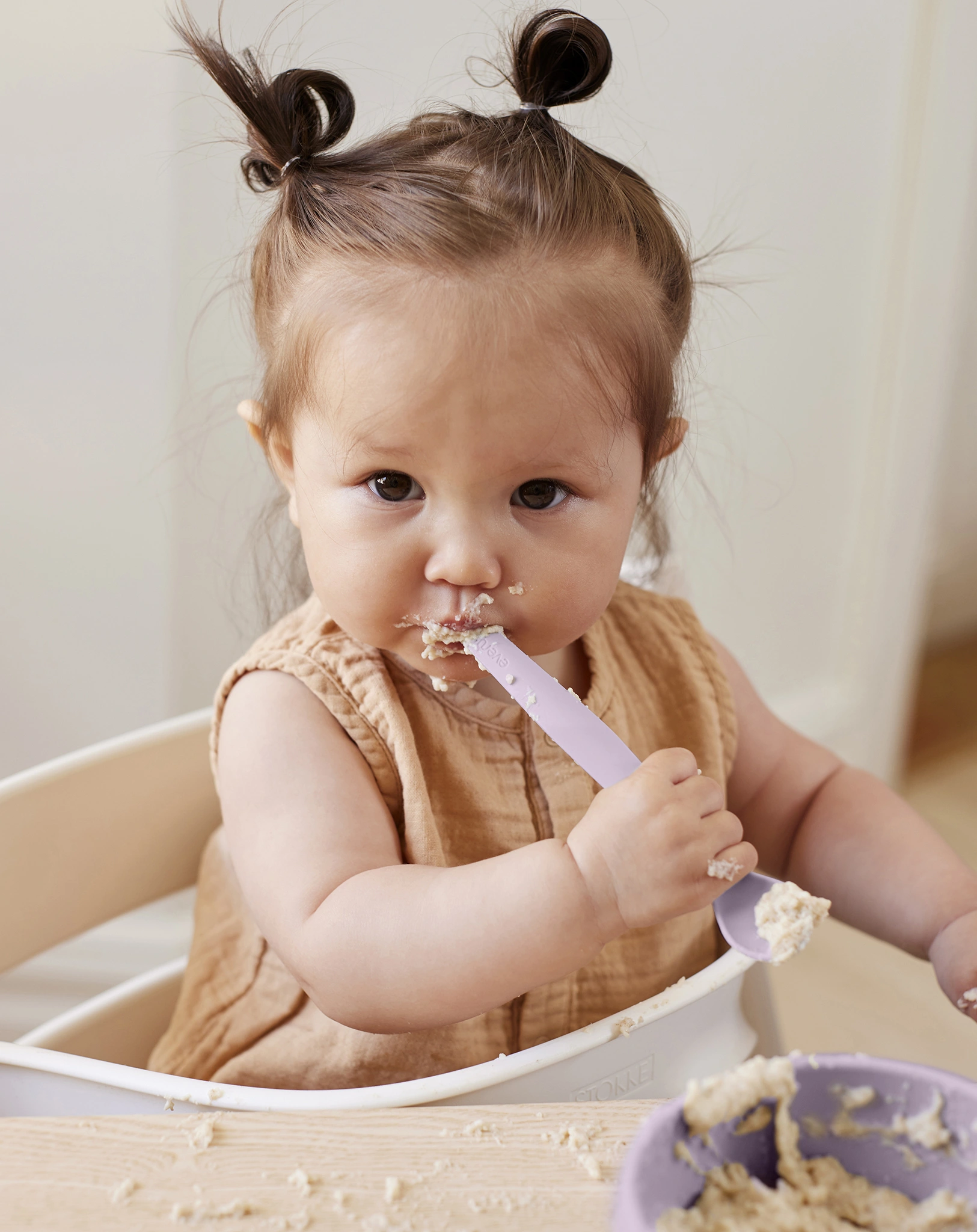 Silikon-Löffel EVERYDAY BABY - EAT & LEARN 2er Set in lila