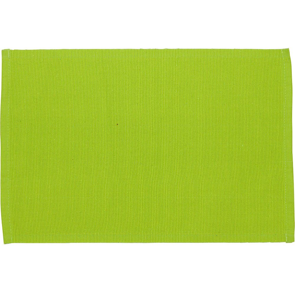 Set de table rectangulaire en coton uni vert