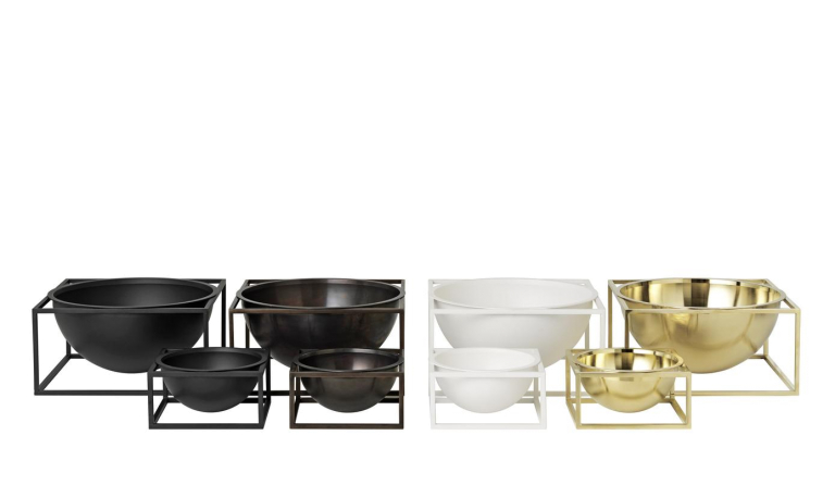 Audo Copenhagen Kubus Bowl Centerpiece schaal large Ø23 goud
