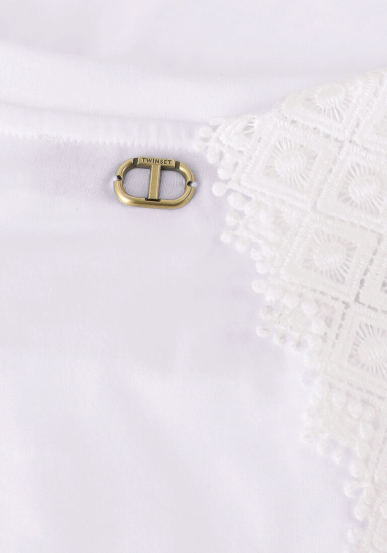 TWINSET MILANO witte twinset milano t-shirt knitted blouse