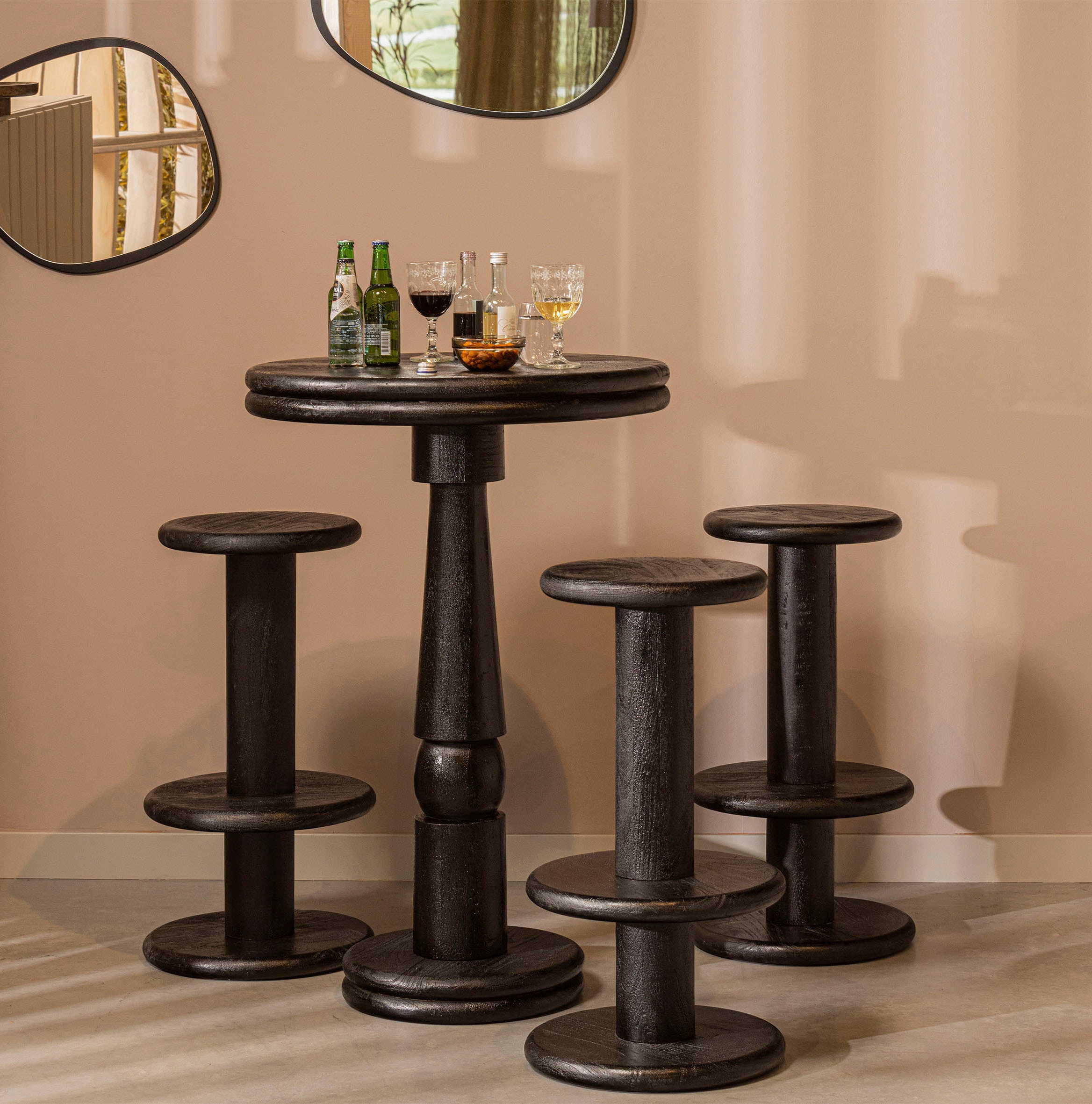 WOOOD Bartisch »Kolby« aus Mangoholz, H 105 cm x Ø 70 cm