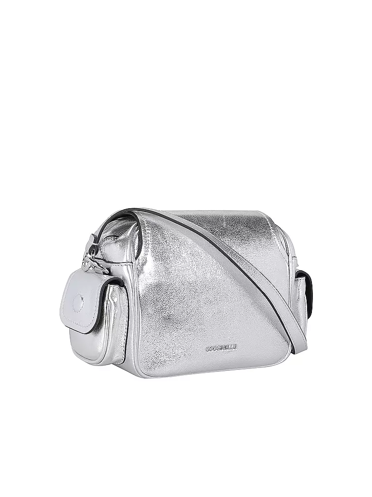 COCCINELLE Ledertasche - Mini Bag COCCINELLECAMPUS silber