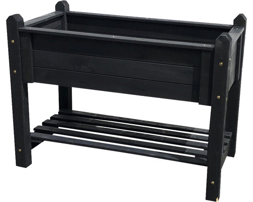 Verhoogd tuinbed op palen promadino incl. folie 114 x 60 x 84,5 cm antraciet