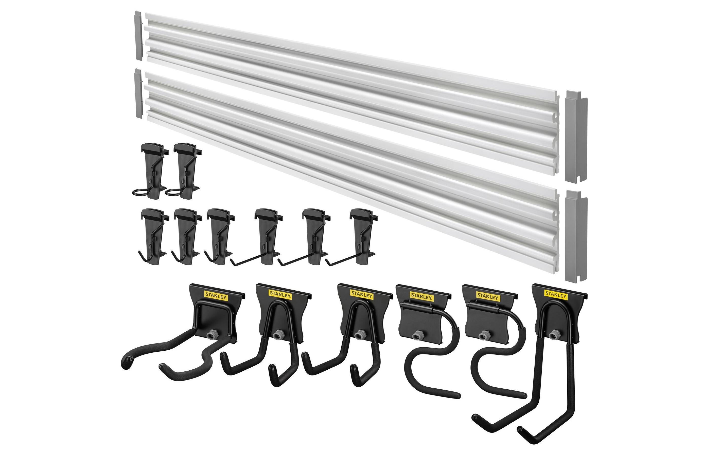 Trackwalls Wandsystem Set<br>Wandsystem mit Schienen und Haken