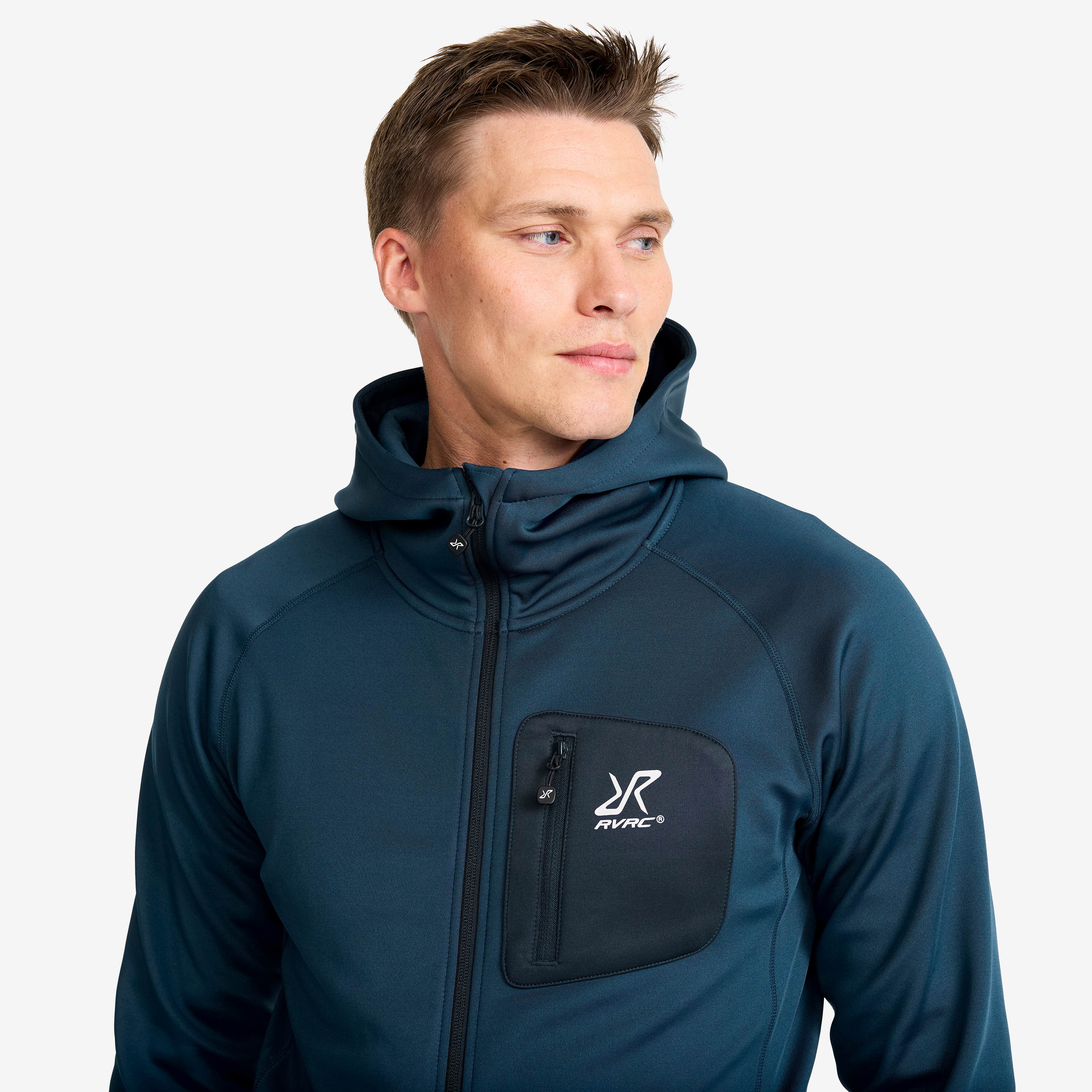 Evolution Stretch Fleece Hoodie Herre Moonlit Ocean
