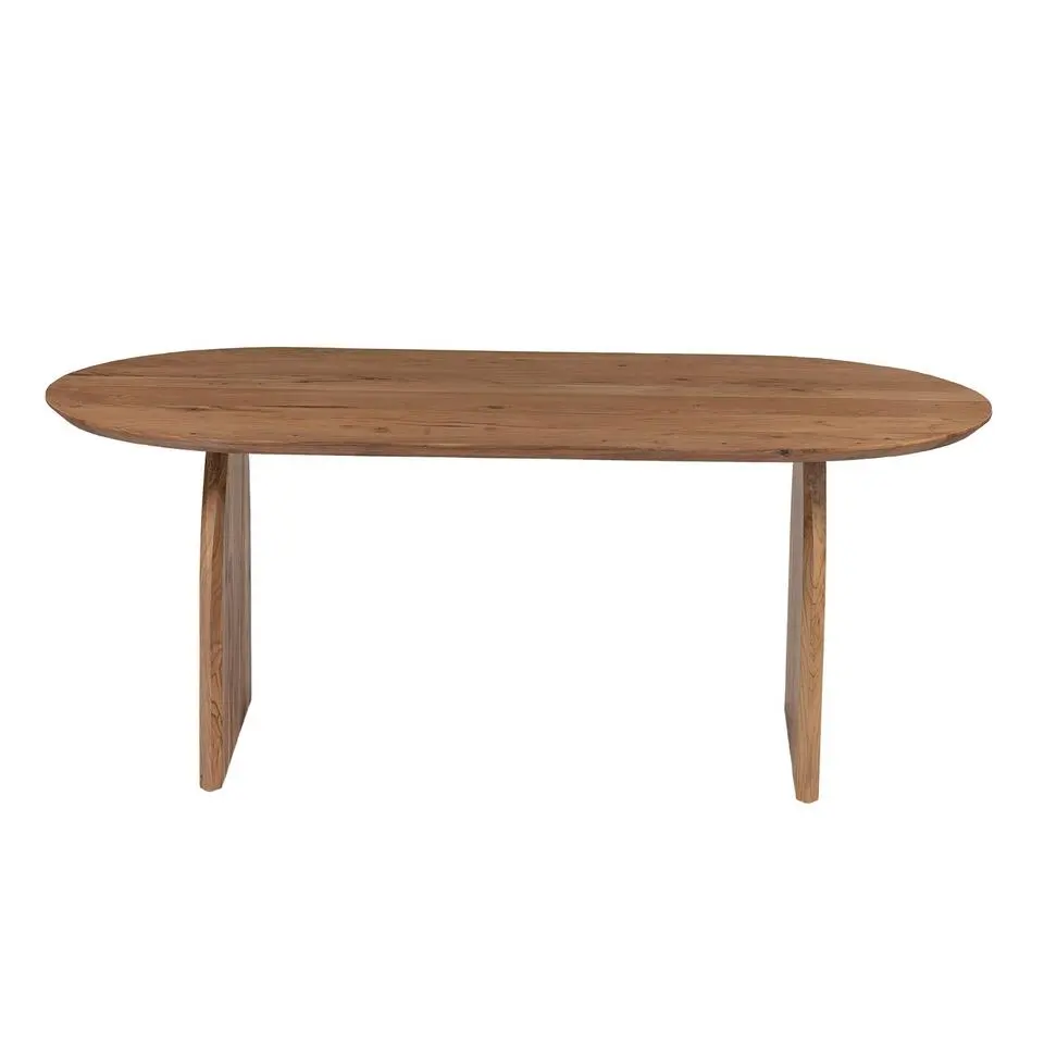 Eettafel Ovaal 200cm - Naturel - Mangohout - Eettafel Daan