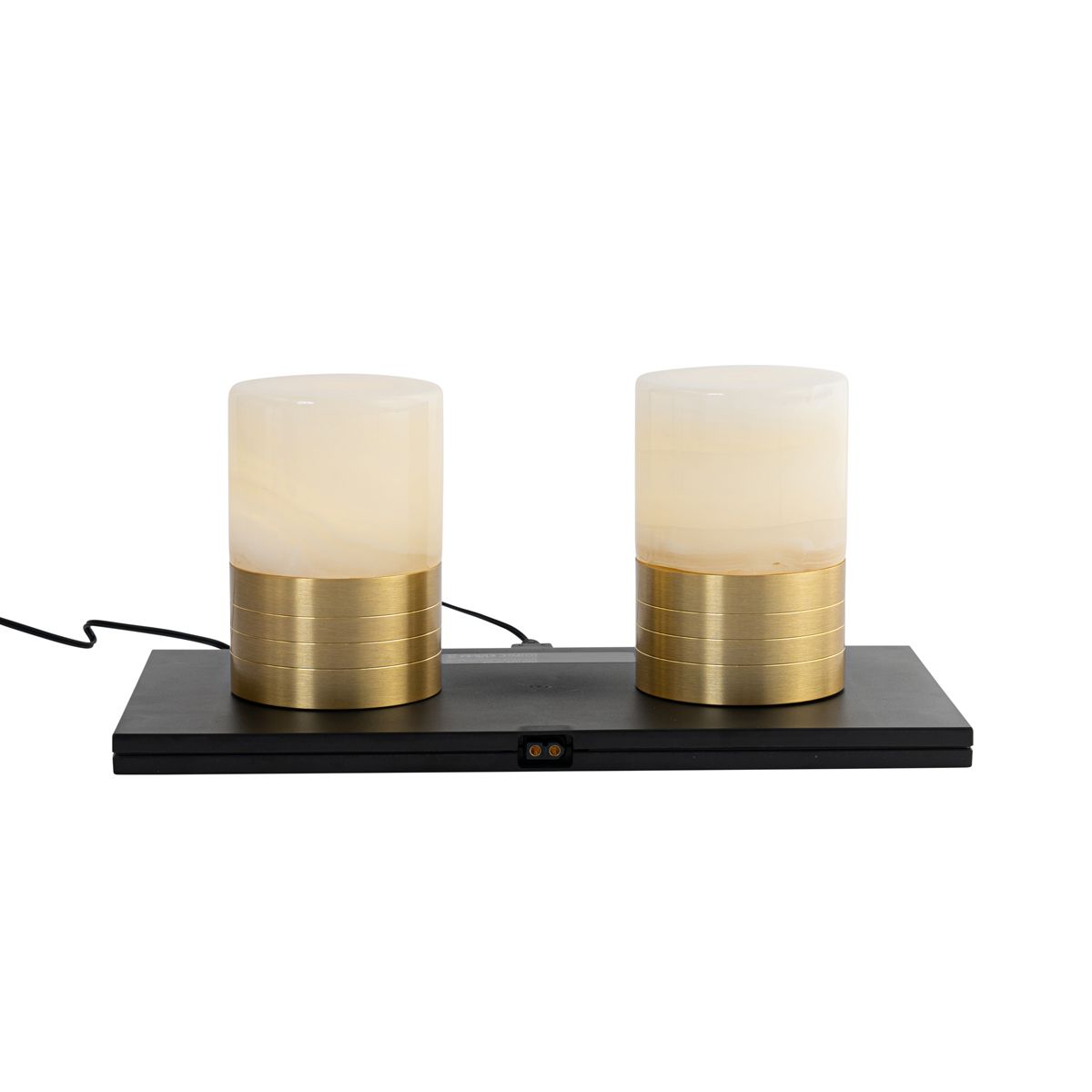 Set van 2 tafellampen goud RGBW oplaadbaar - Alessia