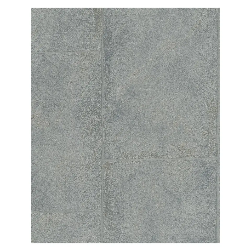 Dutch Wallcoverings - Loft blokken zilvergrijs - 0,53x10,05m