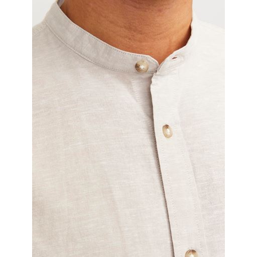 Jack&Jones Summer Band Linen Blend Skjorte, Crockery, M