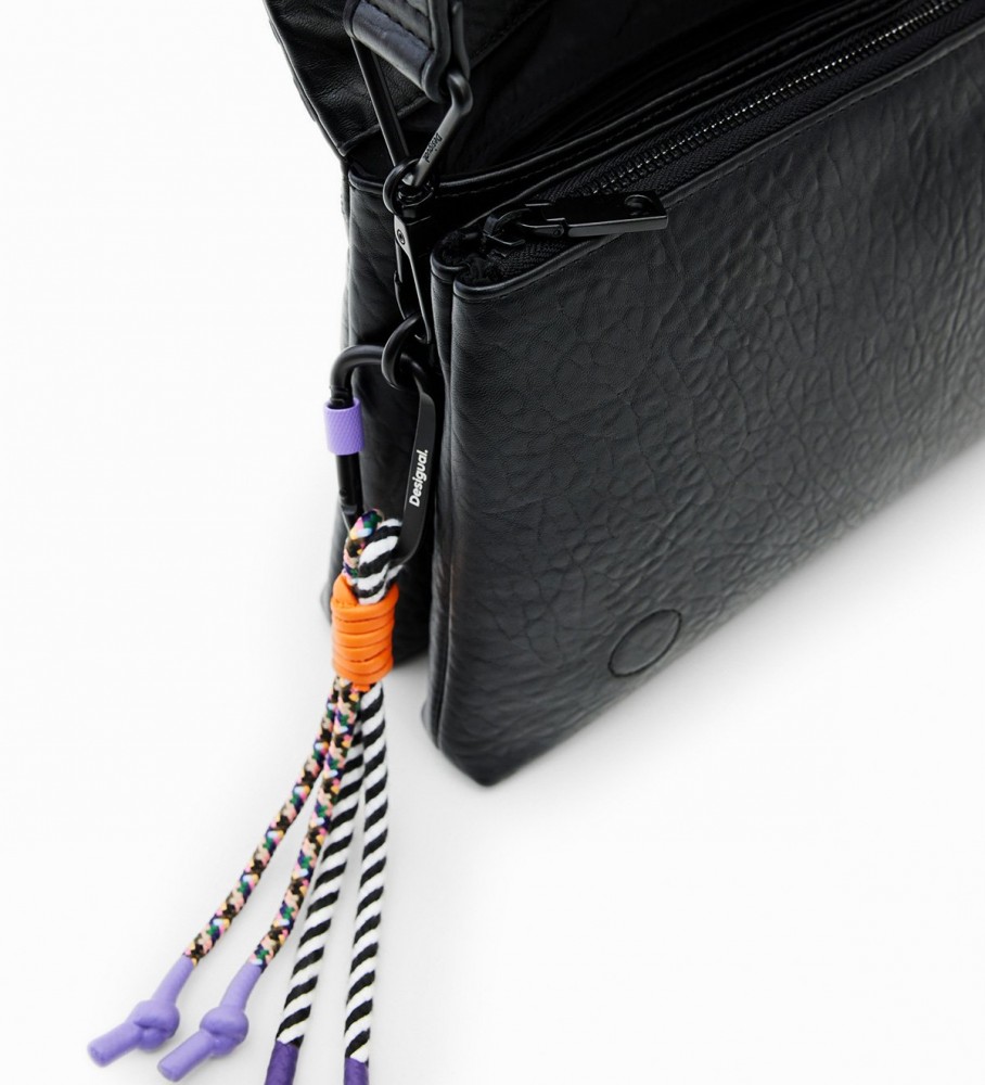 Bolsa Desigual Alpha Dortmund com aba, preta