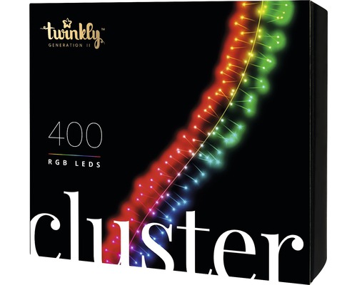 Twinkly LED Cluster Lichtsnoer Generatie II 400 LED's Veelkleurige Lichtkleur incl. App Bediening