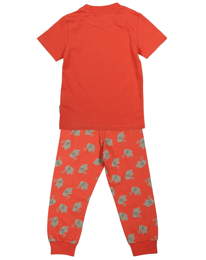 Schlafanzug ELEFANT lang in orange