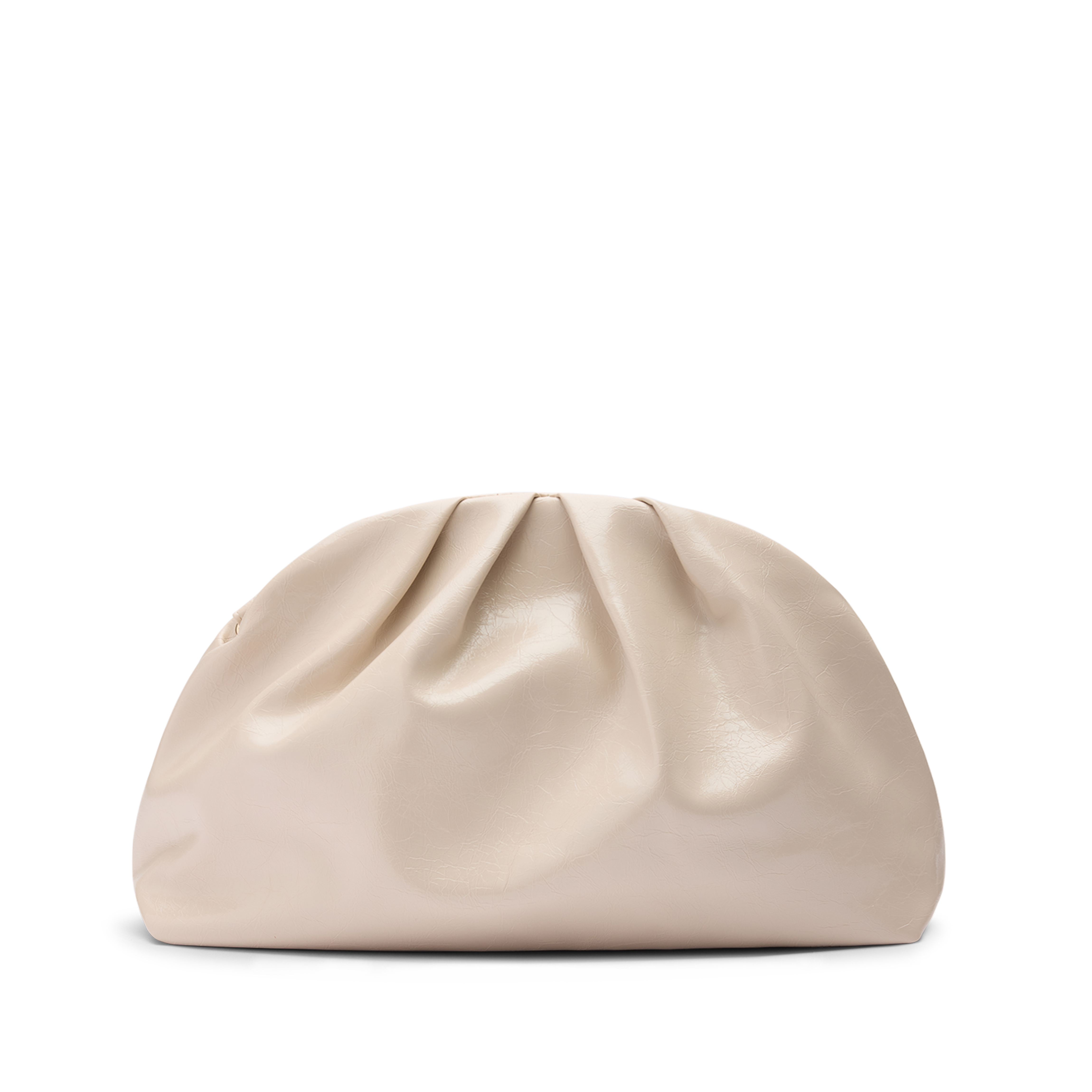 Beige clutch met gouden studs