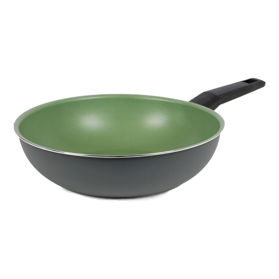 Michelino Alu-Wok 28cm Grün/Anthrazit