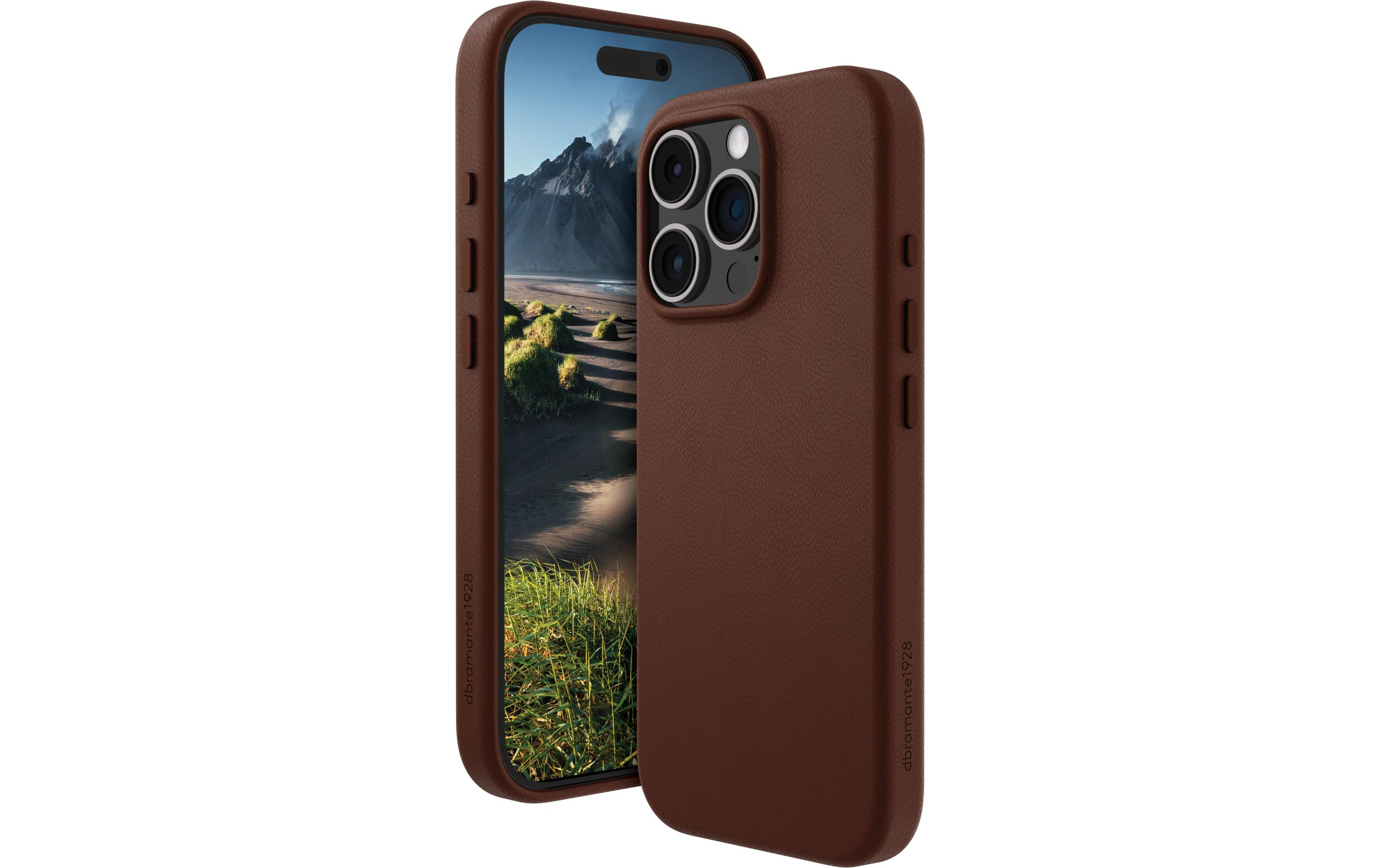 Book Cover Roskilde iPhone 16 Pro Max BraunSchutzhülle aus Leder mit MagSafe-Funktion für das Apple iPhone 16 Pro Max