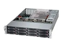 Supermicro SC826 BE1C-R920LPB - Rack-monterbar 2U - forstærket forlænger ATX - SATA/SAS - hot-swap 920 Watt - sort