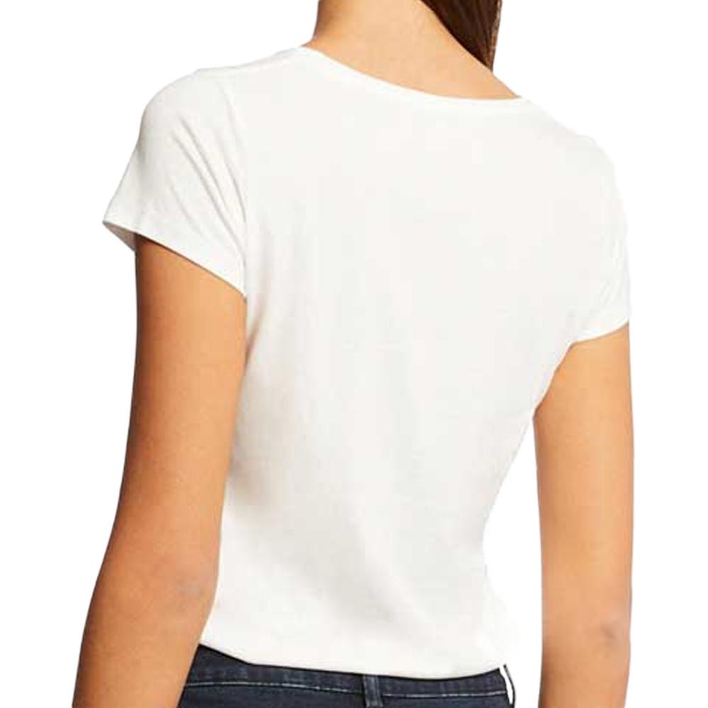 Morgan T-shirt Blanc/Vert Femme Morgan Dtoi