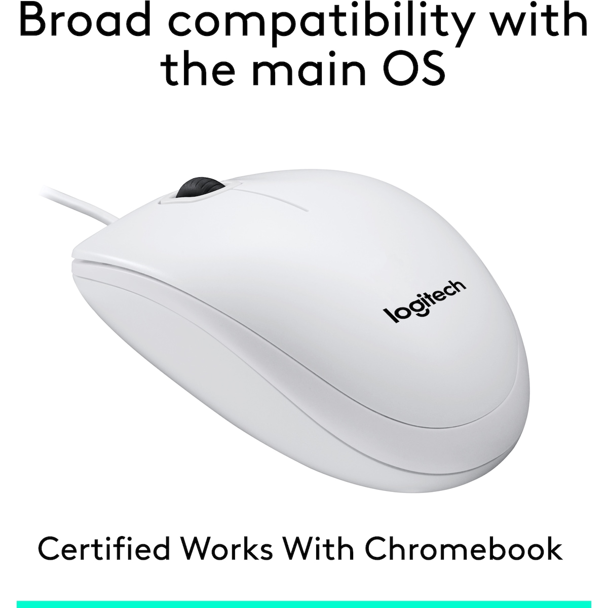 Logitech M100 kablet mus (hvit)