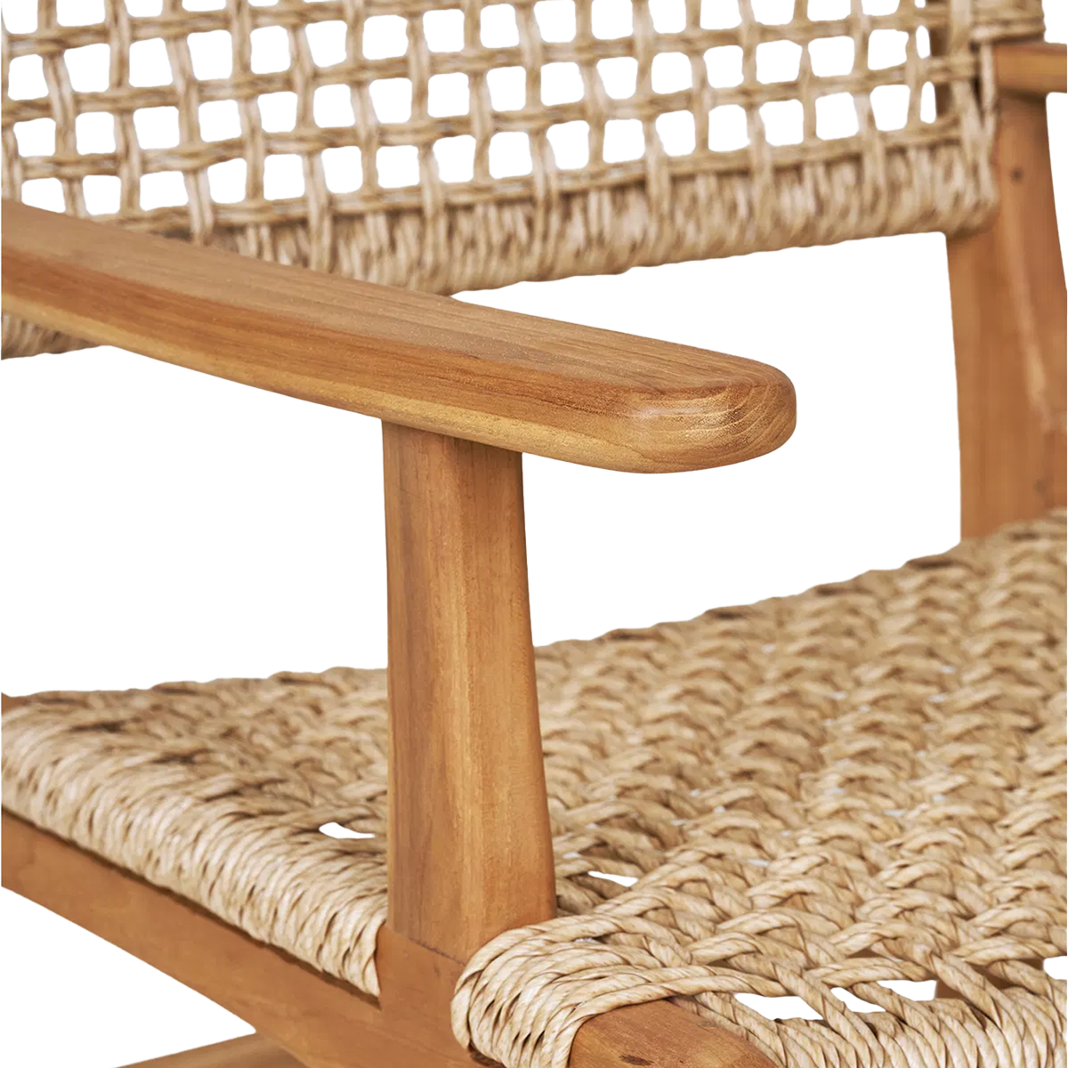 Houten tuinstoel Elodie - met armleuningen Naturel