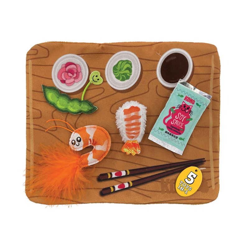 Lot de jouets KONG Pull-A-Partz Sushi