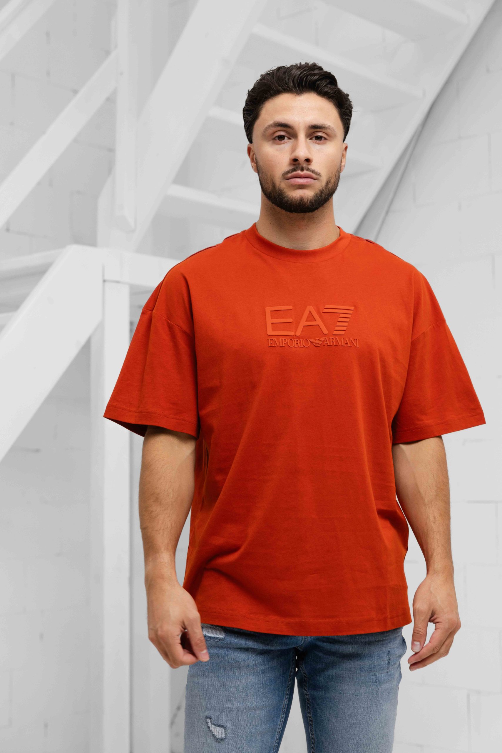 EA7 Emporio Armani 7M000226 T-Shirt Heren Oranje