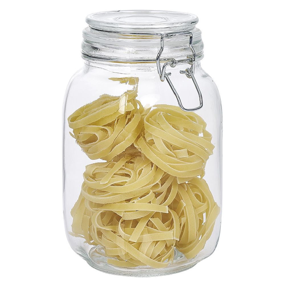 Bocal en verre avec couvercle à charnière 1,5 L