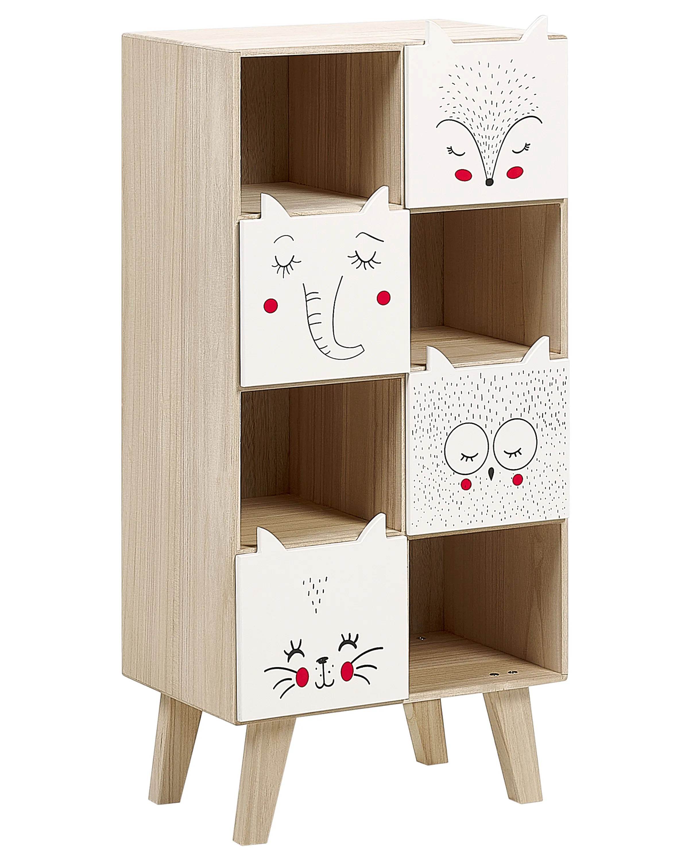 Boekenkast met 4 planken RUPERT 79 cm Lichtbruin