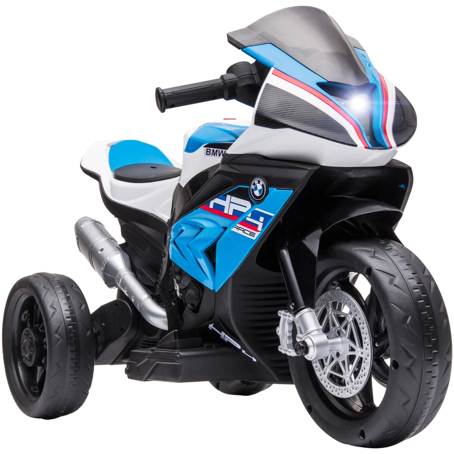 HOMCOM Kinder Elektromotorrad mit 3 Musikmodi blau