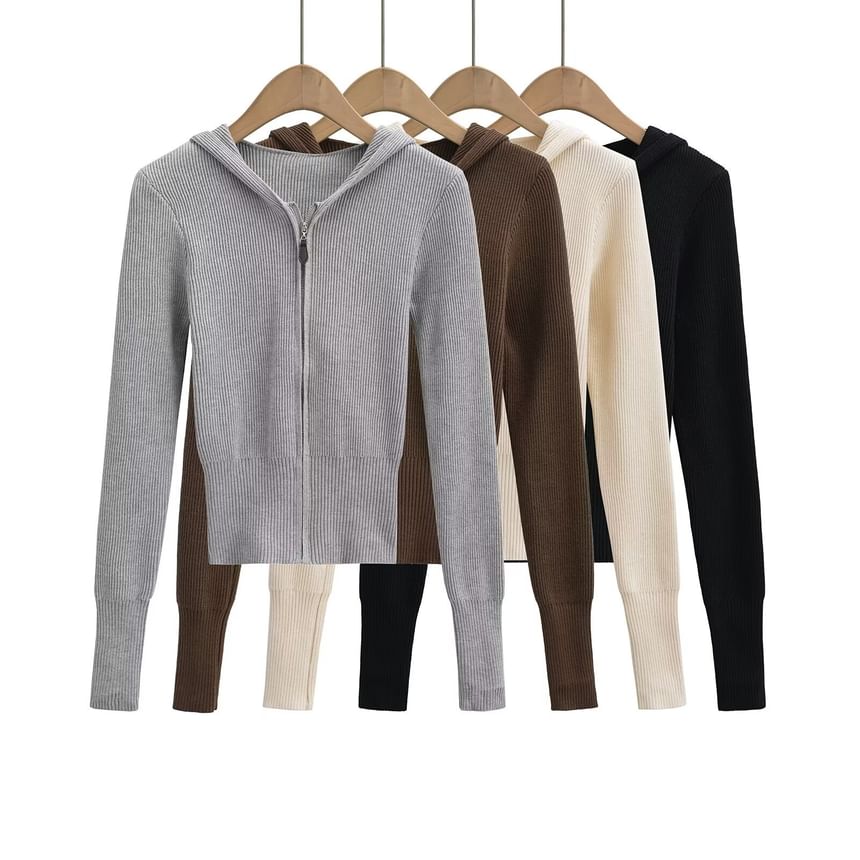 Morhan - Effen vest met capuchon en rits