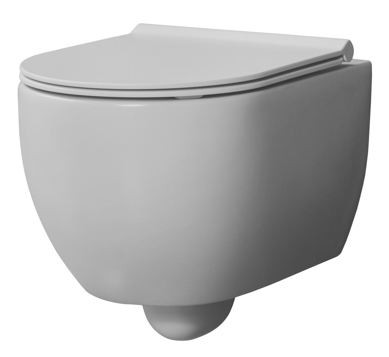 Xenz Gio randloos toilet 52cm met vortexspoeling en zitting grijs mat