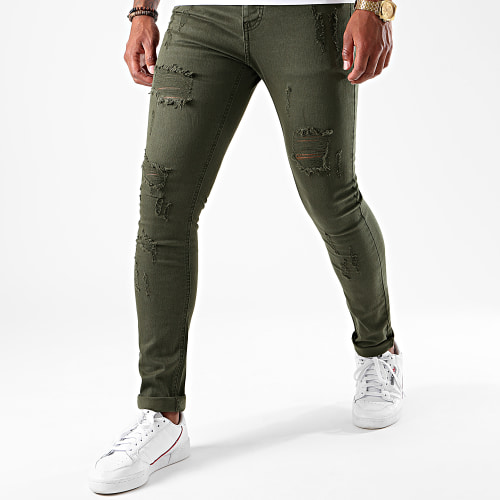 Jean Skinny Avec Déchirures LB054K20 Khaki