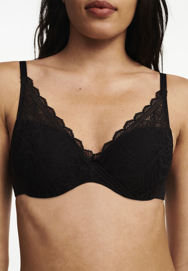 Chantelle Floral Touch Covering memory bra Black