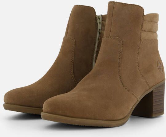 Rieker Taupe Suède Dames Enkellaars Brown Dames
